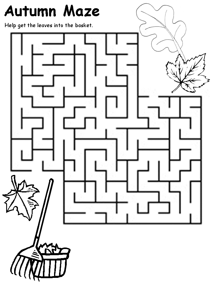 Fall Maze Printable Free